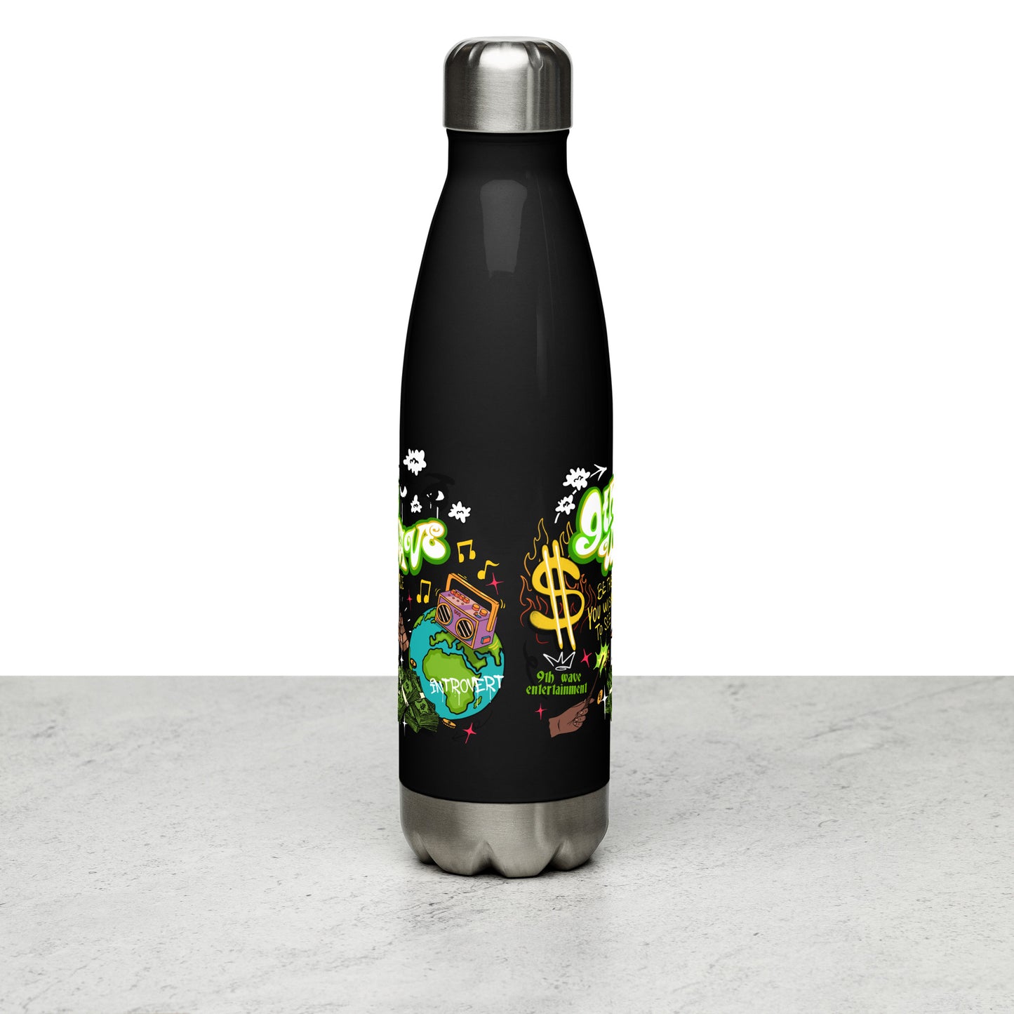 Ninth Wave Stainless Steel 17oz Water Bottle