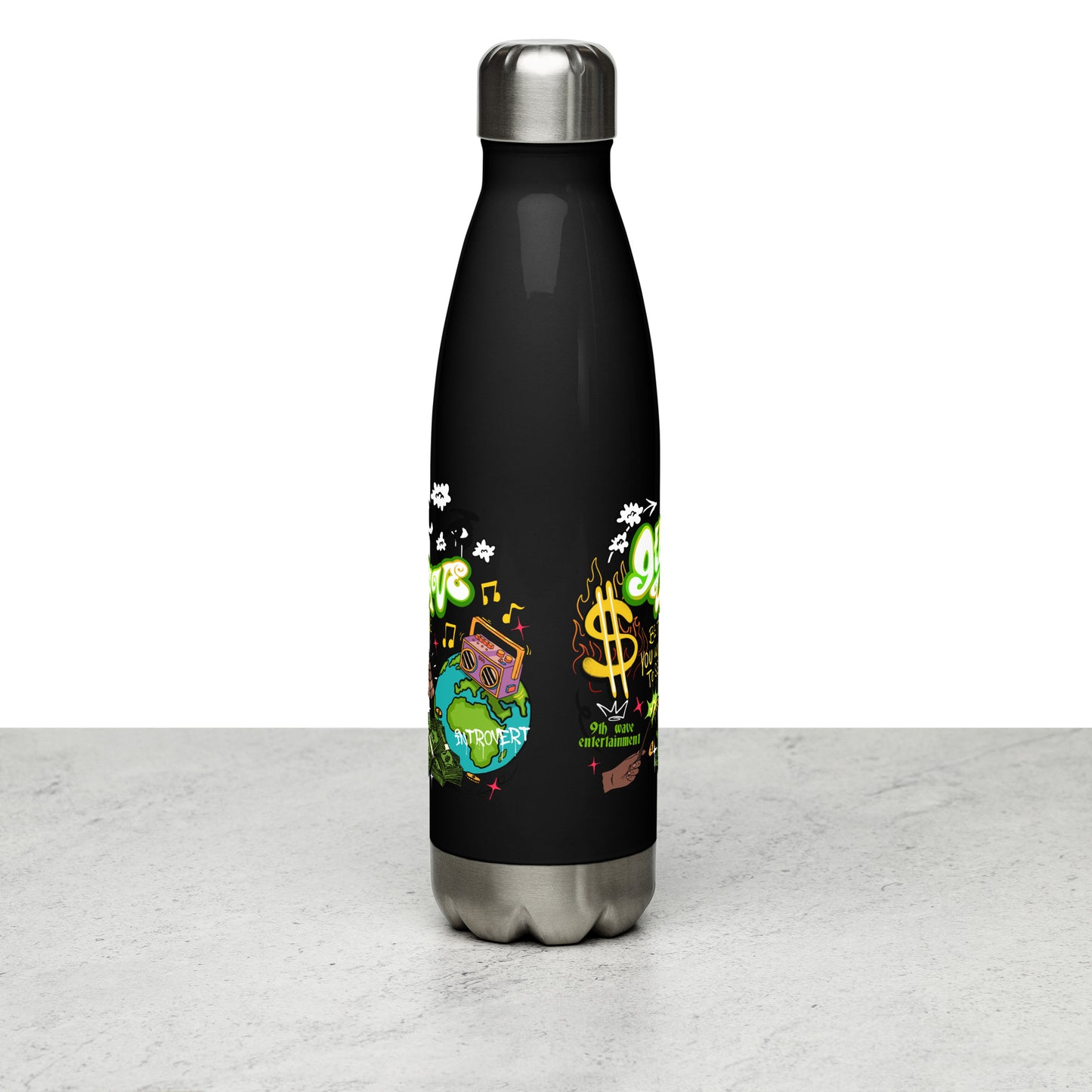 Ninth Wave Stainless Steel 17oz Water Bottle