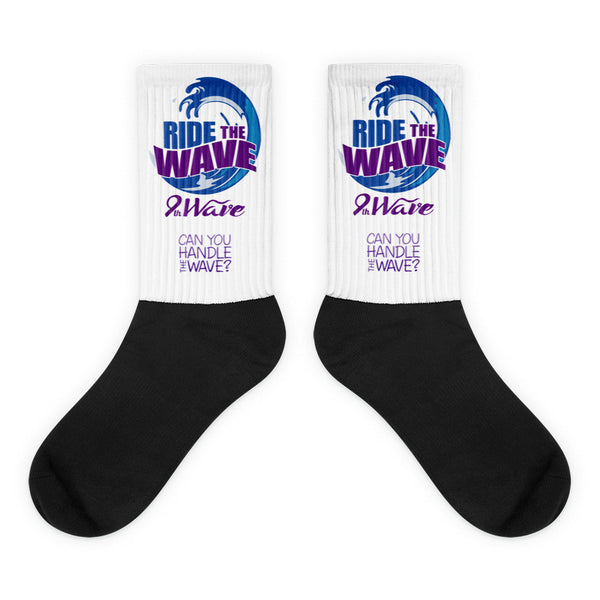 Ride The Wave Black Foot Socks | 9th Wave Apparel - 9thwaveapparel