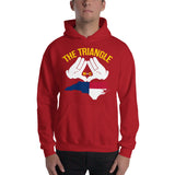 The Triangle, NC Hooded Sweatshirt | 9thwaveapparel - 9thwaveapparel