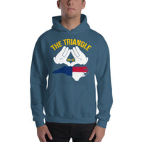 The Triangle, NC Hooded Sweatshirt | 9thwaveapparel - 9thwaveapparel